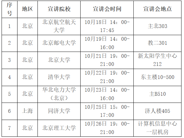 校园宣讲会安排